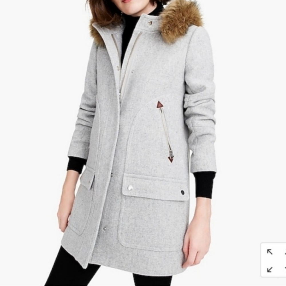 J. Crew Chateau Parka in Italian Stadium-cloth wool